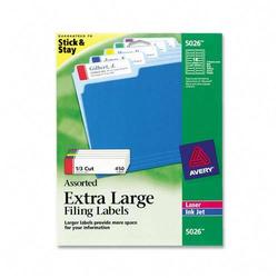 Avery-Dennison Avery Dennison Extra Large Filing Label - 0.93 Width x 3.43 Length - 450 / Pack