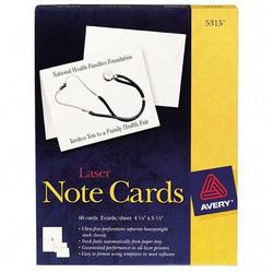 Avery-Dennison Avery Dennison Laser Note Cards - 4.25 x 5.5 - 60 x Card, 60 x Envelope