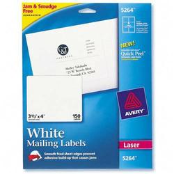 Avery-Dennison Avery Dennison Mailing Label - 3.33 Width x 4 Length - Permanent - 150 / Box - White