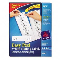 Avery-Dennison Avery Dennison Mailing Labels - 1 Width x 4 Length - Permanent/ Box - White
