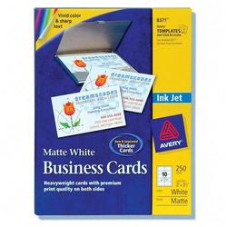 Avery-Dennison Avery Dennison Perforated Ink Jet Business Cards - A8 - 2 x 3.5 - 250 x Card (8371)