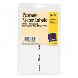 Avery-Dennison Avery Dennison Postage Meter Labels for Personal Post Office - 1.18 Width x 6 Length - Permanent - 60 / Pack - White