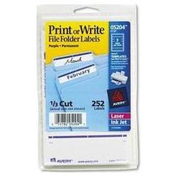 Avery-Dennison Avery Dennison Print or Write File Folder Label - 0.69 Width x 3.44 Length - Permanent - 252 / Pack - Purple