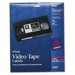 Avery-Dennison Avery Dennison Video Tape Label - Permanent - 25 Sheet - White