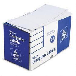 Avery-Dennison Avery Dennison White Pin Fed Mailing Labels - 5 Width x 2.93 Length - Permanent - 3000 / Box - White