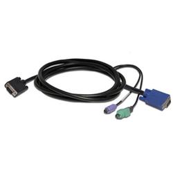AVOCENT HUNTSVILLE CORP. Avocent LCD Console KVM Cable - 1 x HD-15 - 1 x HD-15, 1 x mini-DIN (PS/2), 1 x Type A USB - 9ft - Black