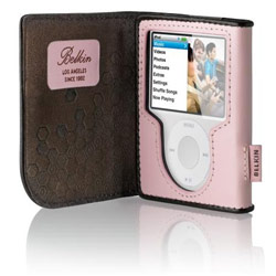 BELKIN COMPONENTS Belkin Leather Folio for iPod nano (Cameo Pink/Chocolate)