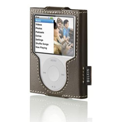 BELKIN COMPONENTS Belkin Leather Sleeve for iPod nano 3G - Leather - Brown
