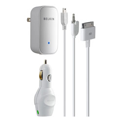 BELKIN COMPONENTS Belkin USB A/C iPod Charging Kit w/ Docking, Shuffle v2, and A/miniB Cable