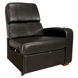 Bell'O Bello HTS102BK - Home Theater Right Arm Recliner Chair - Black Leather
