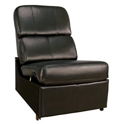 Bell'O Bello HTS103BK - Home Theater No Arm Recliner Chair - Black Leather