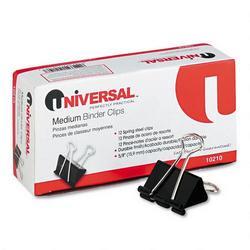 Universal Office Products Binder Clips, 5/8 Capacity, 1 1/4 Wide, Dozen (UNV10210)