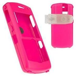 Wireless Emporium, Inc. Blackberry 8100 Pearl Snap-On Rubberized Protector Case w/Clip (Hot Pink)
