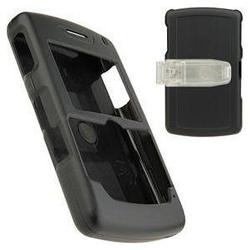 Wireless Emporium, Inc. Blackberry 8800 Snap-On Rubberized Protector Case w/Clip (Black)