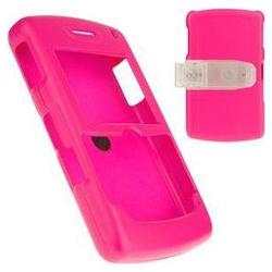 Wireless Emporium, Inc. Blackberry 8800 Snap-On Rubberized Protector Case w/Clip (Hot Pink)