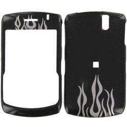 Wireless Emporium, Inc. Blackberry Curve 8300/8310/8320 Silver Flame Snap-On Protector Case w/ clip