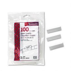Smead Manufacturing Co. Blank Inserts for Hanging File Folder Tabs, 1/5 Cut, 100/Pack (SMD68620)