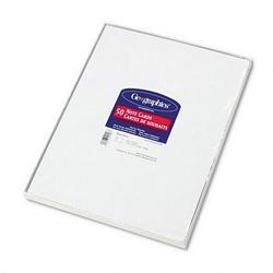 Geographics Blank White Note Cards, 65 lb., Microperforated, 50 Cards/50 Envelopes per Pack (GEO40456)