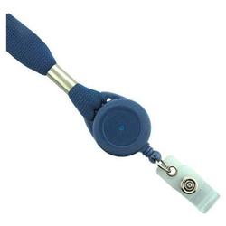 BRADY PEOPLE ID - CIPI Brady Lanyard with Plastic Round Slotted Smart Reel Combo - Navy Blue