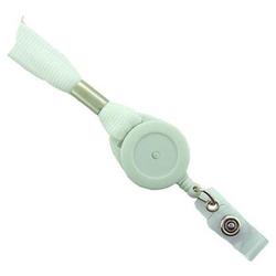 BRADY PEOPLE ID - CIPI Brady Lanyard with Plastic Round Slotted Smart Reel Combo - White