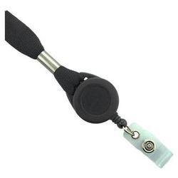 BRADY PEOPLE ID - CIPI Brady Lanyard with Round Badge Reel and Clear Vinyl Strap Combo - Black