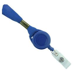 BRADY PEOPLE ID - CIPI Brady Lanyard with Round Badge Reel and Clear Vinyl Strap Combo - Royal Blue