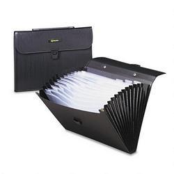 Wilson Jones/Acco Brands Inc. Briefcase Style Poly Expanding File, 13 Pocket/Insertable Tabs, 12 x 10, Black (WLJ91165)