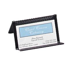 Sparco Products Business Card Holder, Steel Mesh, 4 Wx3-1/2 Dx2 H, Black (SPR90202)