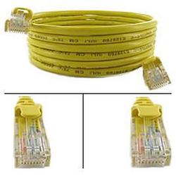 Abacus24-7 CAT5e 350MHz UTP RJ45 Cable 3 ft Yellow