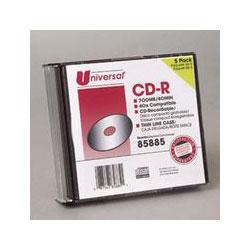 Universal Office Products CD R Discs, 52x, 700MB/80Min, Blank Surface, Spindle, Silver, 50/Pack (UNV77850)