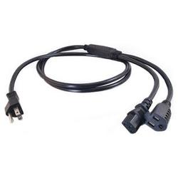 CABLES TO GO Cables To Go 1-to-2 Power Cord Splitter - - 6ft - Black