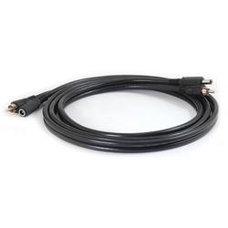 CABLES TO GO Cables To Go Siamese RG59/U RCA to RCA CCTV Cable with 5.5mm x 2.1mm DC Power - 1 x RCA, 1 x Power - 1 x RCA, 1 x Power - 50ft - Black