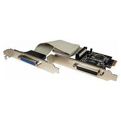 CABLES UNLIMITED Cables Unlimited 2 Port Parallel PCI Express Card - 2 x 25-pin DB-25 Female IEEE 1294 Parallel
