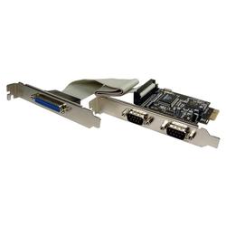 CABLES UNLIMITED Cables Unlimited 2 Serial & 1 Parallel Port PCI Express Card - 2 x 9-pin DB-9 Male 16C550 Serial, 1 x 25-pin DB-25 Female IEEE 1294 Parallel