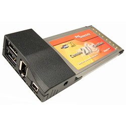 CABLES UNLIMITED Cables Unlimited USB 2.0 and Firewire 1394a Cardbus Card - 1 x 6-pin IEEE 1394a - FireWire, 1 x 4-pin IEEE 1394a - FireWire, 2 x 4-pin USB 2.0 - USB