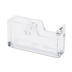 Kantek Inc Clear Acrylic Tape Dispenser, Holds Tape Roll up to 3/4 Wide (KTKAD60)