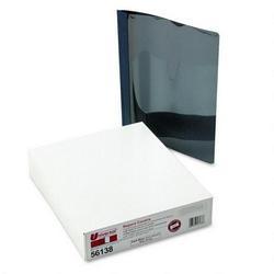 Universal Office Products Clear Front Report Cover with Dark Blue Leatherine Back Cover, 25 per Box (UNV56138)
