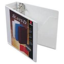 Cardinal Brands Inc. ClearVue™ Premium Slant D® Vinyl Presentation Binder, 3 Capacity, White (CRD10600)