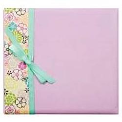 Colorbok Postbound Album With Ribbon 12X12-Lavender Floral