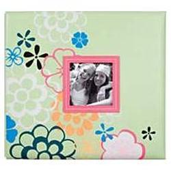 Colorbok Postbound Album With Window 12X12-Green Floral