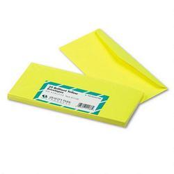 Quality Park Products Colored Envelopes, #10 Yellow, 4 1/8 x 9 1/2, 25 Pack (QUA11136)