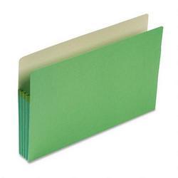 Smead Manufacturing Co. Colored File Pocket, Legal, Straight Cut, 3 1/2 Expansion, Green (SMD74226)