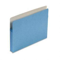 Smead Manufacturing Co. Colored File Pocket, Letter, Straight Cut, 1 3/4 Expansion, Blue (SMD73215)
