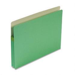 Smead Manufacturing Co. Colored File Pocket, Letter, Straight Cut, 1 3/4 Expansion, Green (SMD73216)
