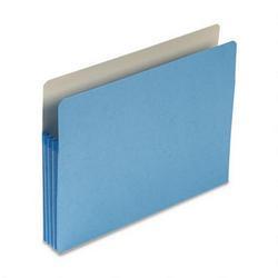 Smead Manufacturing Co. Colored File Pocket, Letter, Straight Cut, 3 1/2 Expansion, Blue (SMD73225)
