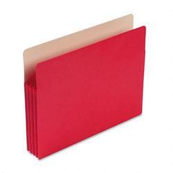 Smead Manufacturing Co. Colored File Pocket, Letter, Straight Cut, 3 1/2 Expansion, Red (SMD73231)