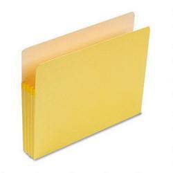 Smead Manufacturing Co. Colored File Pocket, Letter, Straight Cut, 3 1/2 Expansion, Yellow (SMD73233)