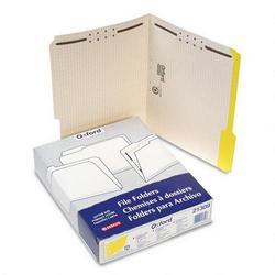 Esselte Pendaflex Corp. Colored Folders with 2 Embossed Fasteners, Letter, 1/3 Cut, Yellow, 50/Box (ESS21309)