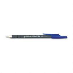 Universal Office Products Comfort Grip Ballpoint Pen, Fine Point, Blue Ink (UNV15621)