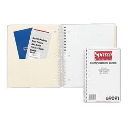 Sparco Products Comp Book, 80 Sheets, College Ruled, 6 x9-1/2 , WE (SPR69091)
